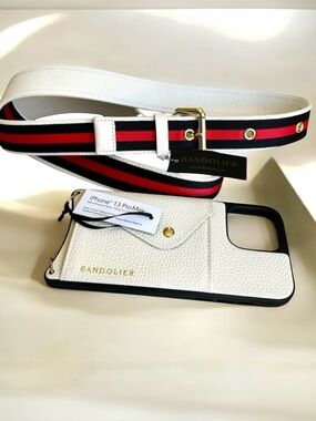 🆕 Bandolier Kimberly iPhone 13 Pro Max Crossbody White Leather